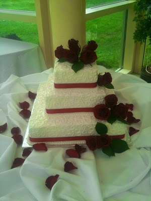 ribbon wedding cake