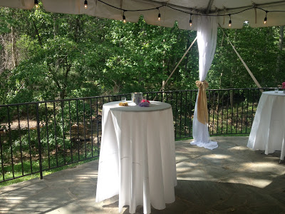 catering a wedding reception at Cabell's Mill