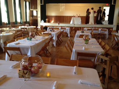 catering a wedding reception at the Great Falls Grange