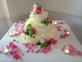 wedding cake of at Cabell's Mill, Centreville VA
