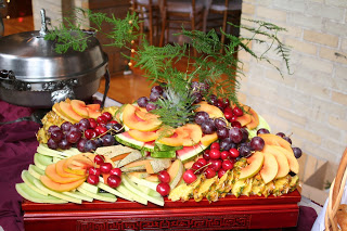 fresh fruit on a wedding reception buffet