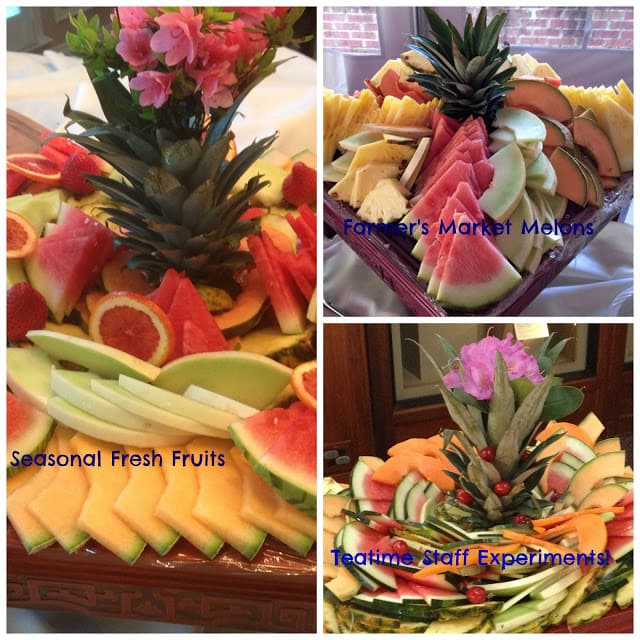 fruit display for wedding buffet