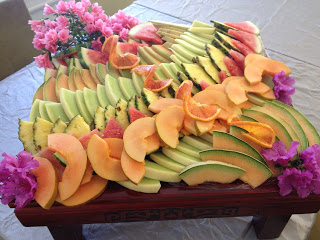fresh fruit for a wedding reception buffet