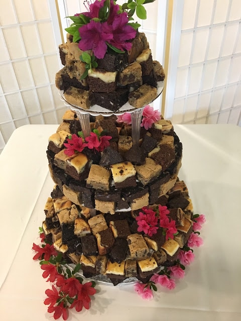 Teatime Delicacies Brownie Wedding Cake