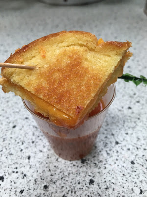grilled cheese sandwiches with tomato soup shots