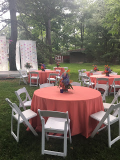 outdoor wedding reception