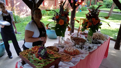 backyard wedding reception buffet
