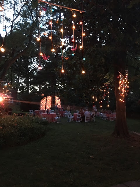 backyard wedding reception