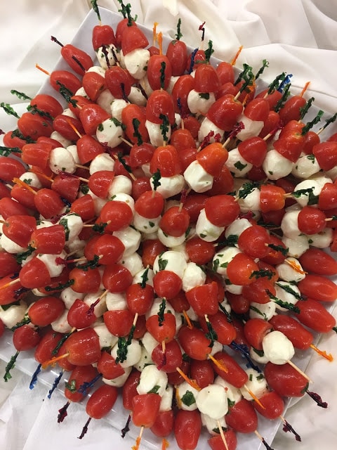 Tomato Basil Mozzarella Cheese Skewers