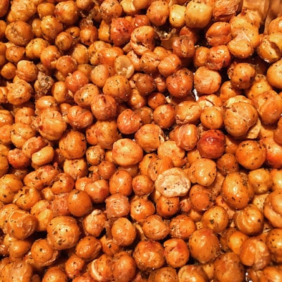 Roasted Chick Peas vegetarian appetizer