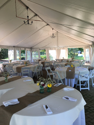 wedding reception in tent at Snow Hill Manor, Laurel MD