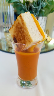 grilled cheese with tomato soup shot