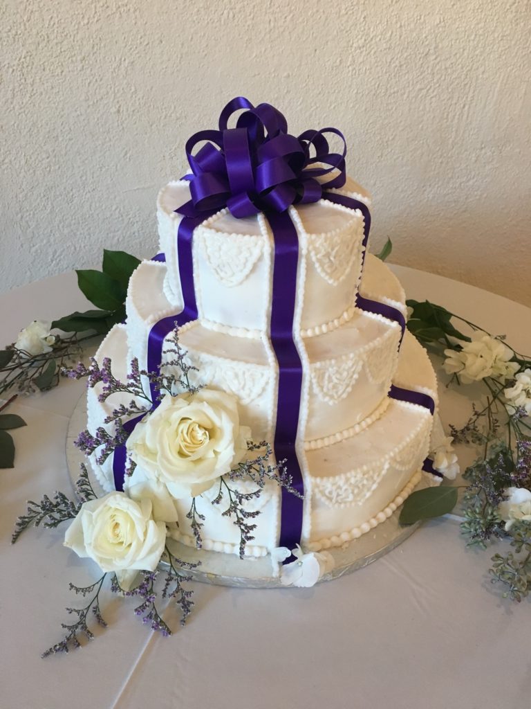 Satin Ribbon Wedding Cake
