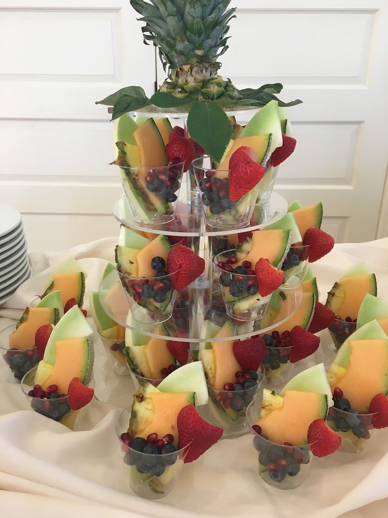 safely served fresh fruit - catering during COVID